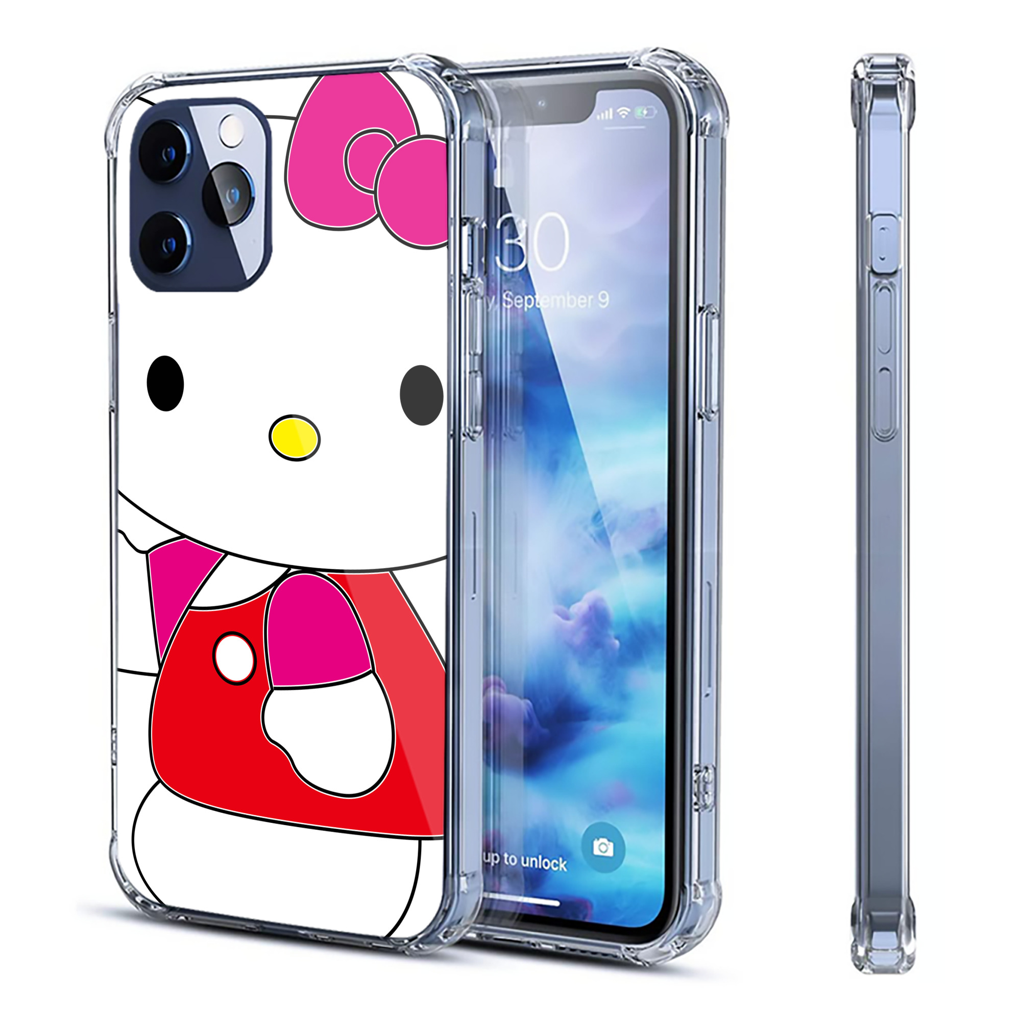 （画像用） Hello Kitty ハローキティ 【iPhone 12シリーズ対応】透明スマホケース（クリアソフトケース）